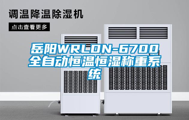 岳陽WRLDN-6700全自動恒溫恒濕稱重系統(tǒng)