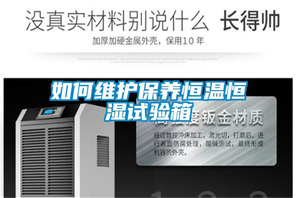 如何維護保養(yǎng)恒溫恒濕試驗箱